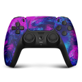 PS5 Pro Controller FLEX mit pink blauem Performance Design und schwarzen Tasten